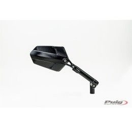 Puig Right rear view mirror mod. Black Explorer - Dimensions: 145x90 mm - Adjustable - Omologate -Cod.010nn