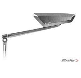 Puig left rear view mirror mod. Hypernked Aluminum - Dimensions: 48x145 mm - Adjustable - not approved