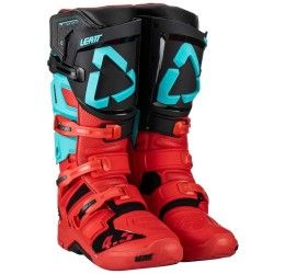 Off-road boots Leatt 4.5 red-light blue-black color