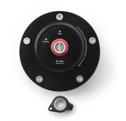 Rizoma Fuel tank cap STREET with key for Kawasaki ER6N ABS 12-16 Black color