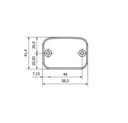 CNC Racing Front brake fluid reservoir cap Streaks for Ducati Scrambler 1100 18-19