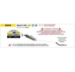 Arrow Indy Race aluminium Dark silencer with titanium end cap street legal for Kove 450 Rally Low 2025