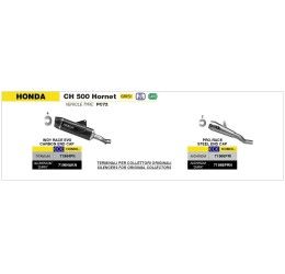 Arrow Pro-Race Nichrom Dark silencer street legal for Honda Hornet 500 24-25