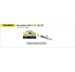 Arrow Pro-Race Nichrom Dark silencer street legal for Triumph Scrambler 400 X 2024