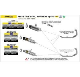 Arrow Sonora titanium Dark silencer with carby end cap street legal for Honda Africa Twin CRF 1100 L 20-25
