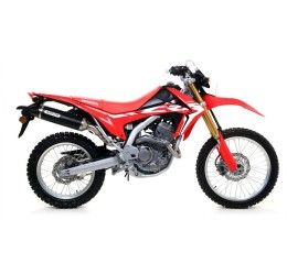 Arrow Thunder aluminium Dark silencer with carby end cap street legal for Honda CRF 300 L 21-24