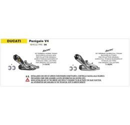 Arrow Titanium Works silencers (right and left) with stainless steel link pipies no street legal for Ducati Panigale V4 18-24