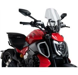 Puig screen model naked n.g. regolabile for Ducati Diavel V4 24-25 transparent color