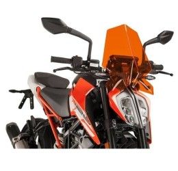 Puig screen model naked n.g. sport for KTM 125 Duke 17-23 orange color