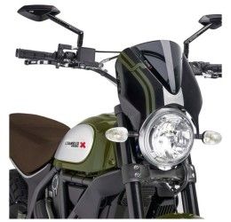 Puig screen model retro for Ducati Scrambler 800 Desert Sled 17-24 black color