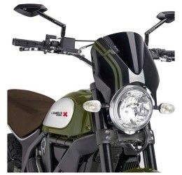 Puig screen model retro for Ducati Scrambler 800 Desert Sled 17-24 black color