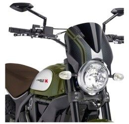 Puig screen model retro for Ducati Scrambler 800 Desert Sled 17-24 black color
