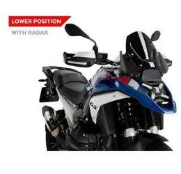Puig screen model sport con radar for bmw r 1300 1300 gs trophy 23-25 black color