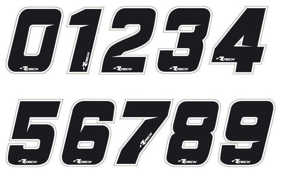 Numeri moto adesivi Racetech