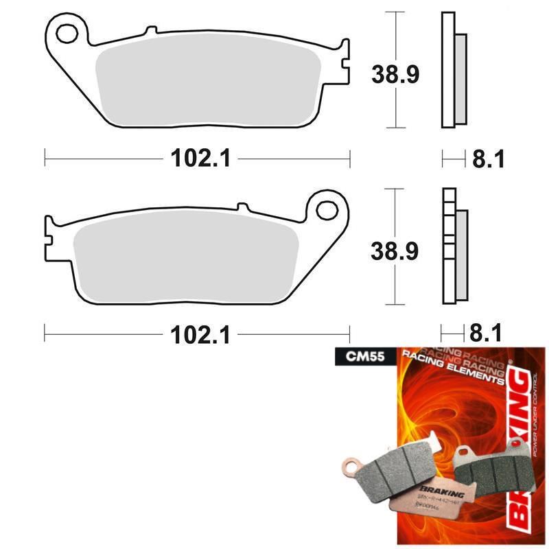 Pastiglie Freno Organiche Anteriori Per Triumph Tiger 955 (2004-2006) | Alta Potenza, Bassa Usura Del Disco, Riduzione Rumore