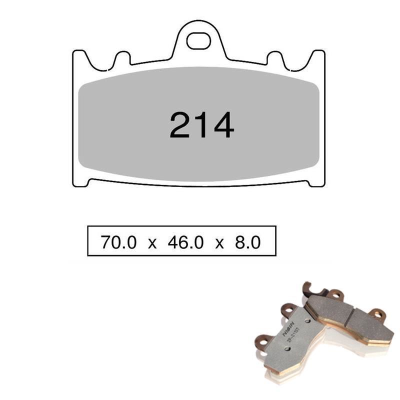 ラスト Front brake pads Nissin Kawasaki ZRX 1200 R 04-06 Sintered