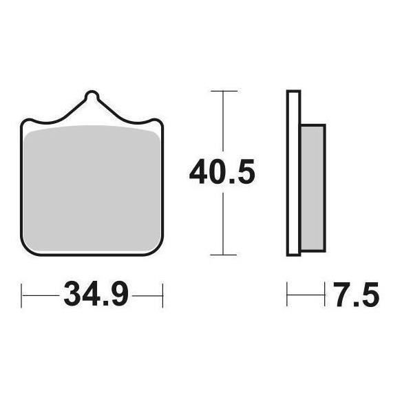 Front Brake Pads Sbs Benelli Tornado Naked Ds Sintered