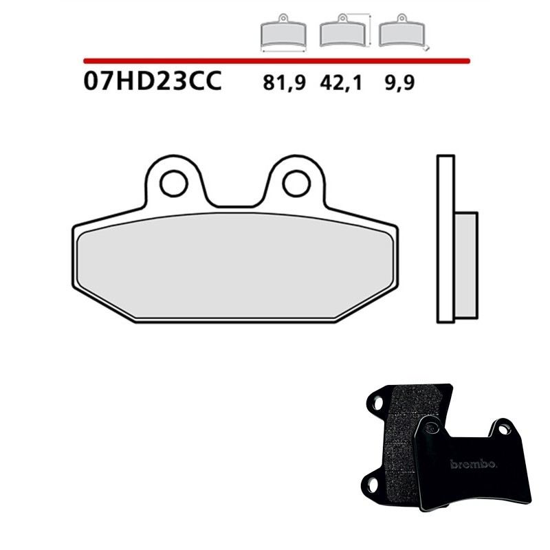 Rear brake pads Brembo for harley davidson fxbb street bob 1745 18