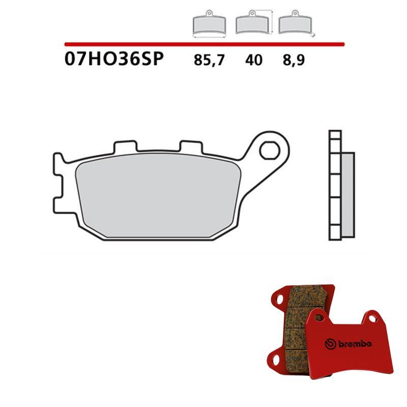 Rear brake pads Brembo for Suzuki GSX 650 F ABS 08-14 SP sintered 07HO36SP  | MotoRacingShop.com