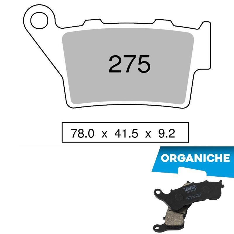 Rear brake pads Trofeo by Ognibene for Yamaha XT 660 X 04-11 Organic 00  43027500