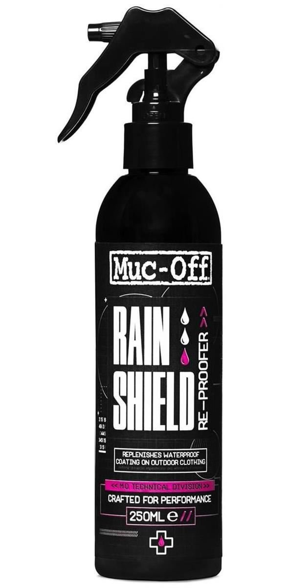 Spray protettivo Muc-Off Rain Shield Re-Proofer per abbigliamento tecnico